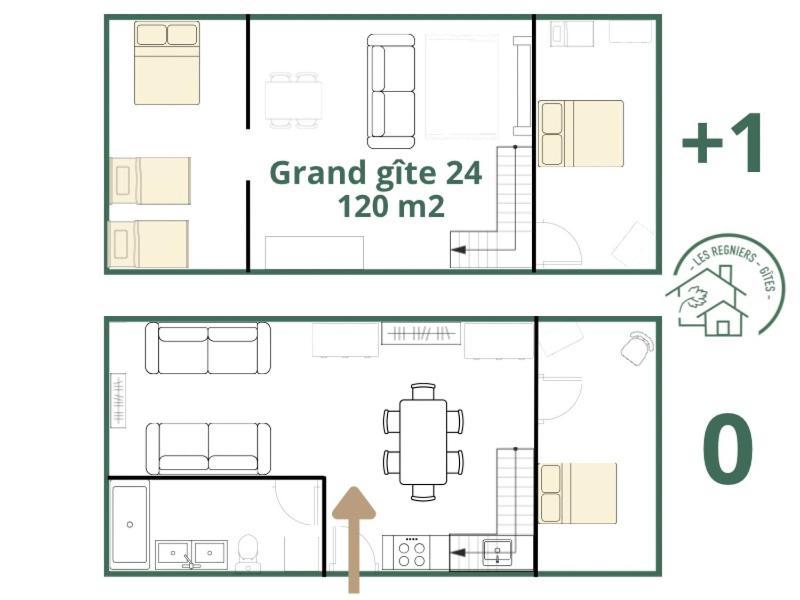 Les Regniers - 2 Gites Voisins Pour Familles Et Groupes Eynesse Exteriör bild